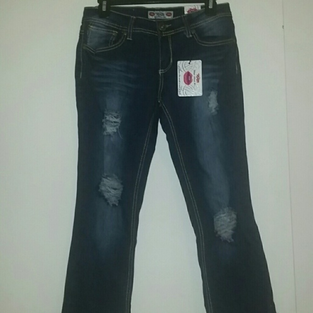 *Nwt Reduced* Ripped Boot Cut Jeans